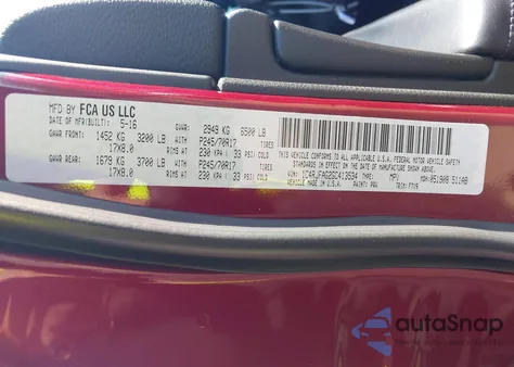 2016 Jeep Grand Cherokee Laredo from USA, damaged, VIN 1C4RJFAG2GC413534